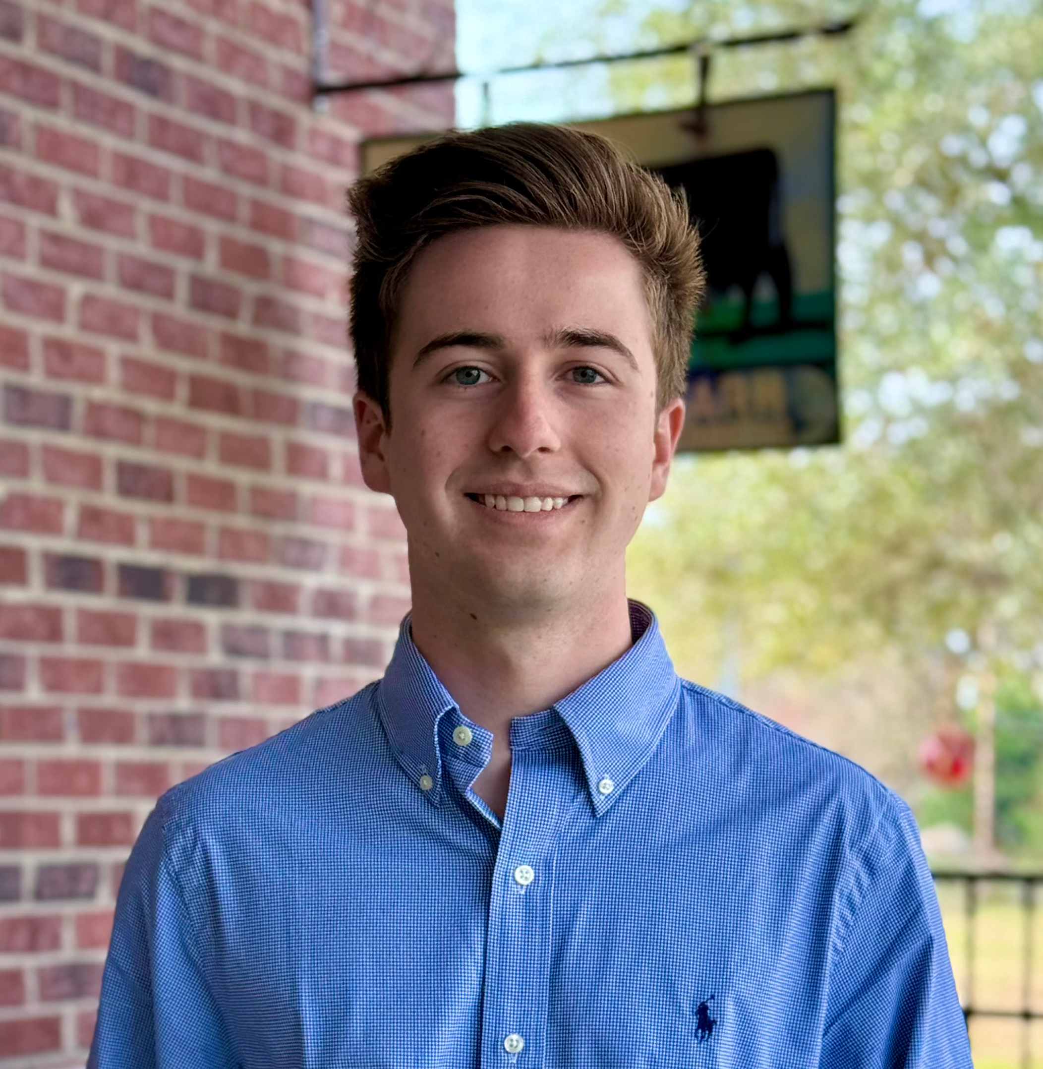 A headshot of me outside